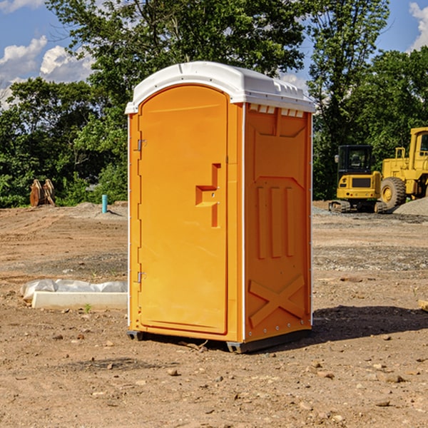 how often are the portable restrooms cleaned and serviced during a rental period in Flying Hills Pennsylvania